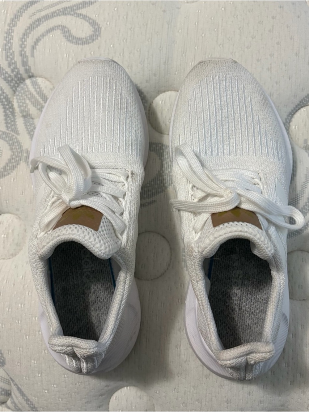 adidas white Knit Running Sneakers